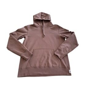 Reigning Champ Midweight Terry Slim Hoodie in the Desert Rose colorway. Size S